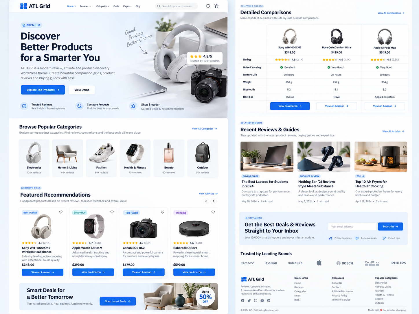 ATL Grid WordPress theme design preview