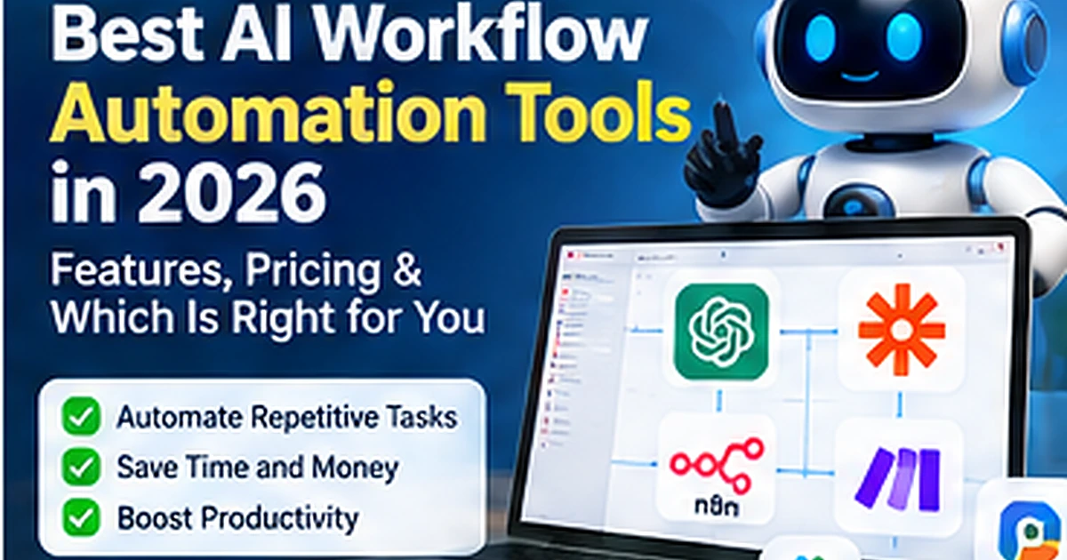 Best AI workflow automation tools in 2026 compared for features, pricing, integrations and business use.