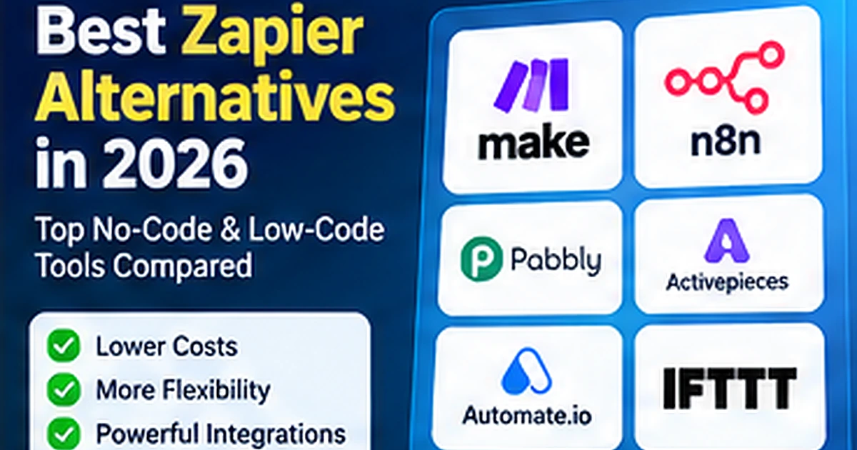 Best Zapier alternatives in 2026 compared for lower cost, self-hosting, AI workflows and integrations.