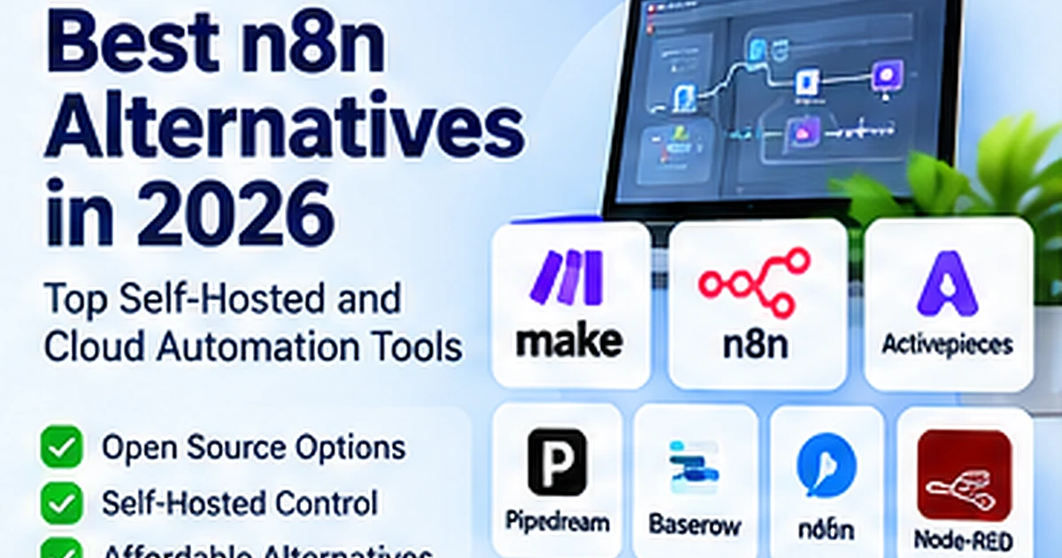 Best n8n alternatives in 2026 including open-source, cloud, self-hosted and developer automation platforms.